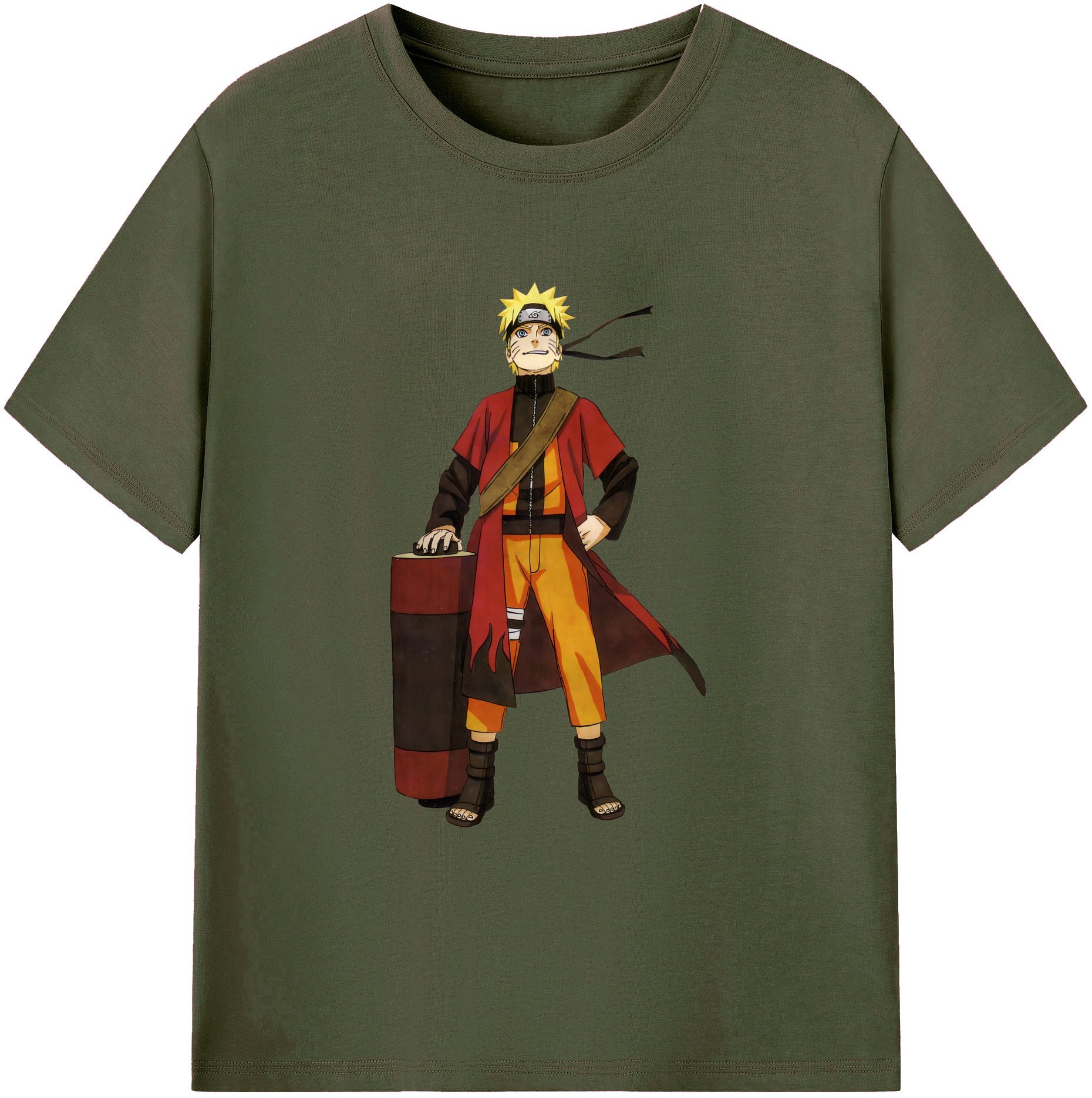 （画像用） NARUTO -ナルト- うずまき ナルト Uzumaki Naruto 綿100％ メンズ半袖Tシャツ｜肌触りやわらか＆通気性